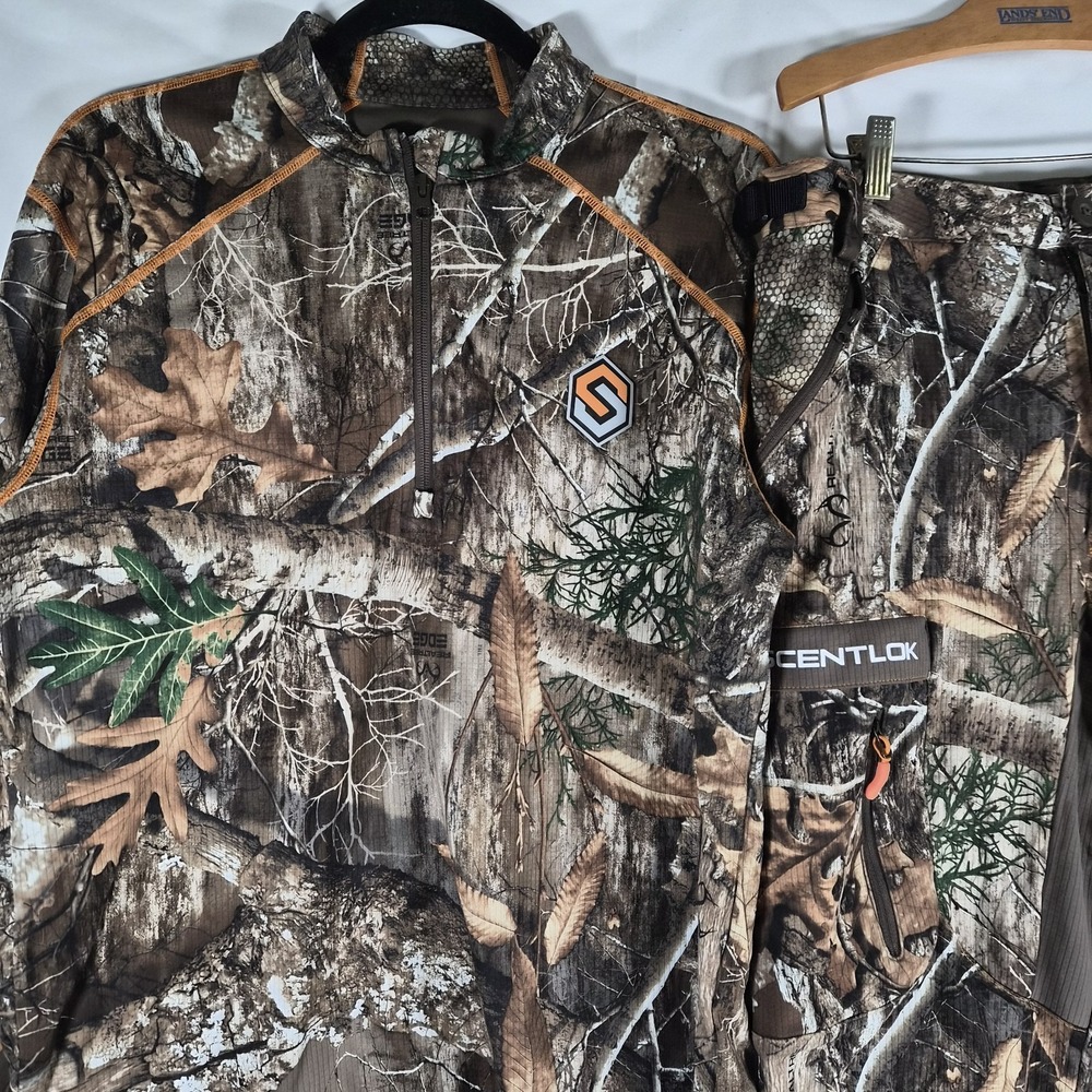 ScentLok Realtree Edge Hunting Camo Performance Jacket & Pants Set Men's Medium - Picture 2 of 16
